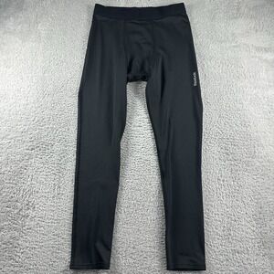 Reebok Compression Pants Mens XL Black Training Gym Tights Layering Base Layer
